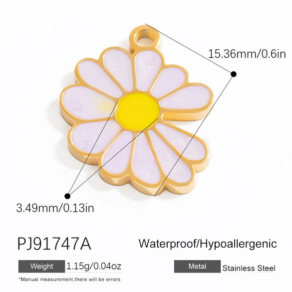 Wholesale Oil Drop Design Sun Shell Pattern Stainless Steel Jewelry Necklace Pendant Diy Accessories