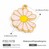 Wholesale Oil Drop Design Sun Shell Pattern Stainless Steel Jewelry Necklace Pendant Diy Accessories