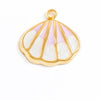 Wholesale Oil Drop Design Sun Shell Pattern Stainless Steel Jewelry Necklace Pendant Diy Accessories