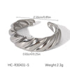 Wholesale Oil Drop Open Ring Titanium Steel Geometric Asymmetrical Hand Jewelry For Women