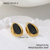 Wholesale Oil Drop Shaped Geometric Stainless Steel Electroplated Earrings For Women