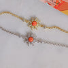 Wholesale Opal Zircon Copper Literature And Art Geometric Style Rotatable Decompression Ring Necklace For Women