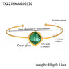 Wholesale Open Bracelet Made Of Stainless Steel And Czech Imported Glass With Geometric Design And Electroplating Process