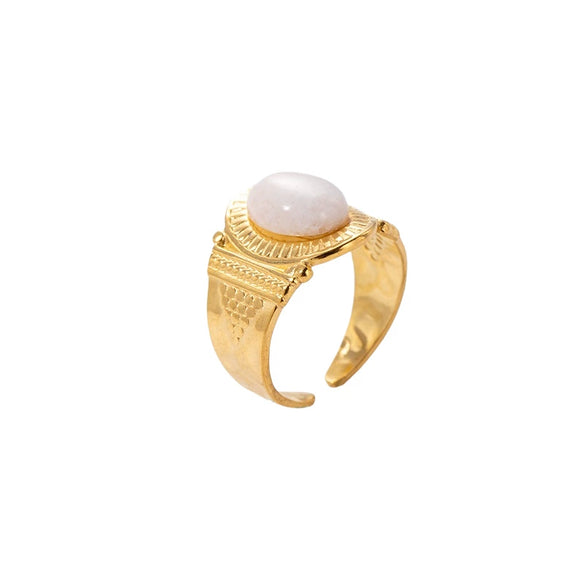 Wholesale Open Ring Stainless Steel Fashion Geometric Electroplating