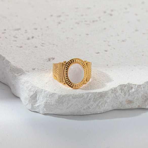 Wholesale Open Ring Stainless Steel Fashion Geometric Electroplating