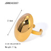 Wholesale Open Ring Stainless Steel Flower Pattern 18K Gold Plated Hand Jewelry