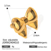Wholesale Open Ring Stainless Steel Flower Pattern 18K Gold Plated Hand Jewelry