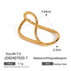 Wholesale Open Ring Stainless Steel Geometric Design Electroplating Female Jewelry