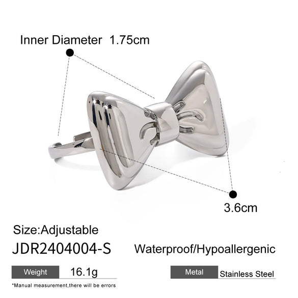 Wholesale Open Ring Stainless Steel Geometric Design Electroplating Female Jewelry