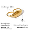 Wholesale Open Ring Stainless Steel Geometric Design Electroplating Female Jewelry