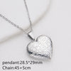 Wholesale Openable Heartshaped Pattern Photo Frame Photo Box Pendant Necklace In Stainless Steel With Electroplating For Women