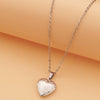 Wholesale Openable Heartshaped Pattern Photo Frame Photo Box Pendant Necklace In Stainless Steel With Electroplating For Women