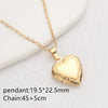 Wholesale Openable Heartshaped Pattern Photo Frame Photo Box Pendant Necklace In Stainless Steel With Electroplating For Women