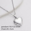 Wholesale Openable Heartshaped Pattern Photo Frame Photo Box Pendant Necklace In Stainless Steel With Electroplating For Women