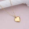 Wholesale Openable Heartshaped Pattern Photo Frame Photo Box Pendant Necklace In Stainless Steel With Electroplating For Women