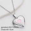 Wholesale Openable Heartshaped Pattern Photo Frame Photo Box Pendant Necklace In Stainless Steel With Electroplating For Women