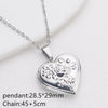 Wholesale Openable Heartshaped Pattern Photo Frame Photo Box Pendant Necklace In Stainless Steel With Electroplating For Women