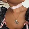 Wholesale Opening And Closing Heart Necklace In Titanium Steel And Stainless Steel With Geometric Pattern And Electroplating For Women