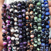 Wholesale Optimized Agate Round Loose Beads For Necklace Accessories Natural Twocolor Fire Agate With Killer Whale Pattern