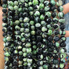 Wholesale Optimized Agate Round Loose Beads For Necklace Accessories Natural Twocolor Fire Agate With Killer Whale Pattern