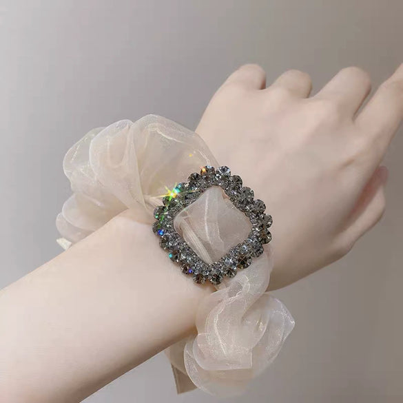Wholesale Organza Handmade Geometric Hair Ring Hair Accessories Headwear