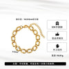 Wholesale Original Design Geometric Real Gold Plated Stainless Steel Cuban Chain Bracelet For Women