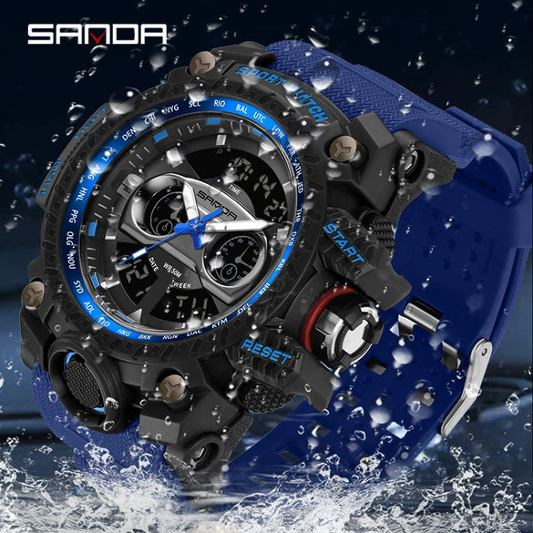 Wholesale Outdoor Sports Watch Tpu Strap Abs Case Acrylic Mirror Round Dial