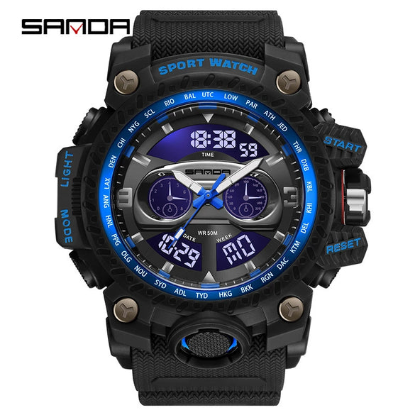 Wholesale Outdoor Sports Watch Tpu Strap Abs Case Acrylic Mirror Round Dial