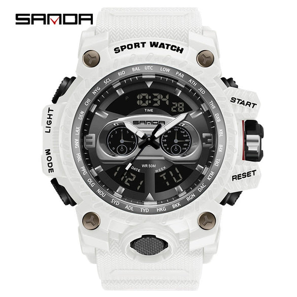 Wholesale Outdoor Sports Watch Tpu Strap Abs Case Acrylic Mirror Round Dial