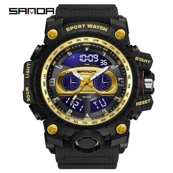 Wholesale Outdoor Sports Watch Tpu Strap Abs Case Acrylic Mirror Round Dial
