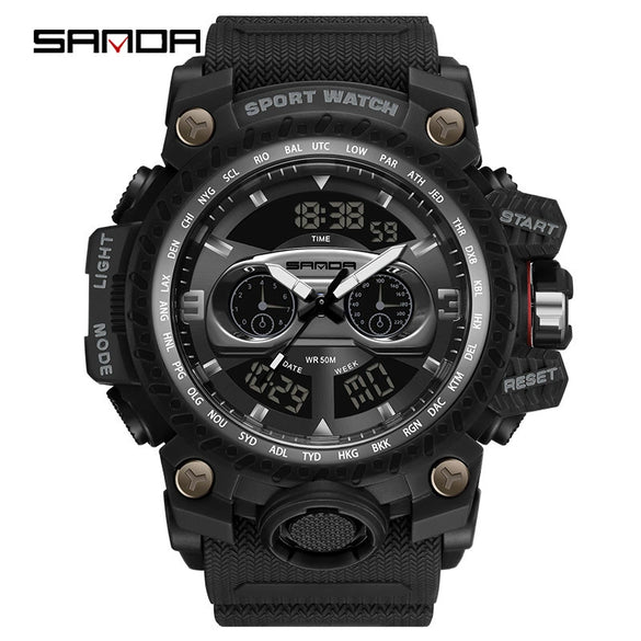 Wholesale Outdoor Sports Watch Tpu Strap Abs Case Acrylic Mirror Round Dial