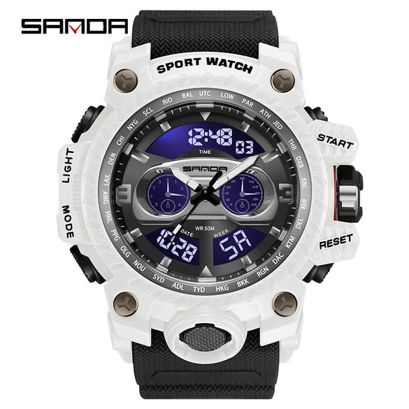 Wholesale Outdoor Sports Watch Tpu Strap Abs Case Acrylic Mirror Round Dial