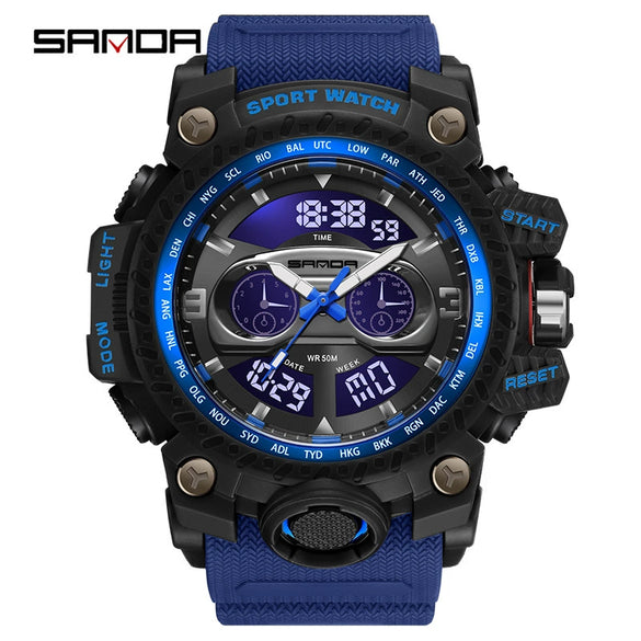 Wholesale Outdoor Sports Watch Tpu Strap Abs Case Acrylic Mirror Round Dial