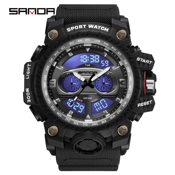 Wholesale Outdoor Sports Watch Tpu Strap Abs Case Acrylic Mirror Round Dial