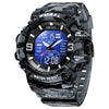 Wholesale Outdoor Waterproof Resin Pu Multifunctional Round Electronic Wristwatch For Men With Camouflage Luminous Style