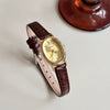 Wholesale Oval Alloy Imitation Leather Strap Quartz Watch For Female Students