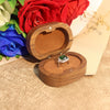Wholesale Oval Black Walnut Vintage Jewelry Carving Ring Box For Women