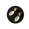 Wholesale Oval Cat's Eye Copper Earrings For Women Retro Style