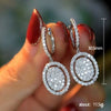 Wholesale Oval Copper Geometric Platinum Plated Women's Earrings
