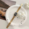 Wholesale Oval Dial Stainless Steel Band Pointer Watch For Female With Retro Simple Style