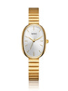 Wholesale Oval Dial Stainless Steel Band Pointer Watch For Female With Retro Simple Style