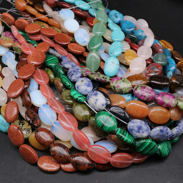 Wholesale Oval Eggshaped Crystal Agate Stone Loose Beads For Diy Accessories Polished