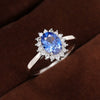 Wholesale Oval High Sense Geometric Copper Ring Inlaid Zircon For Women