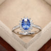Wholesale Oval High Sense Geometric Copper Ring Inlaid Zircon For Women