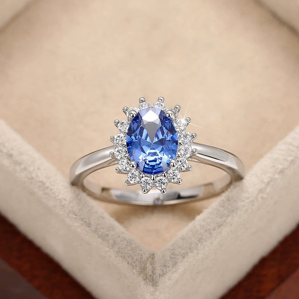 Wholesale Oval High Sense Geometric Copper Ring Inlaid Zircon For Women