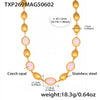 Wholesale Oval Opal Jewelry Set With Stainless Steel And Real Gold Plated Electroplating For Women