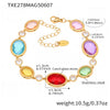Wholesale Oval Translucent Luxury Czech Glass Bracelet In Stainless Steel With Geometric Pattern And Electroplating For Women