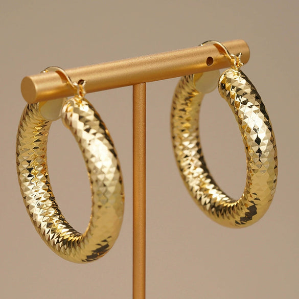 Wholesale Oversized Geometric Earrings Copper Electroplating Jewelry Middle Eastern Trendy Style