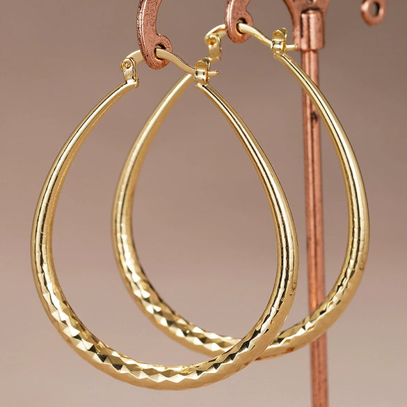 Wholesale Oversized Geometric Earrings Copper Electroplating Jewelry Middle Eastern Trendy Style