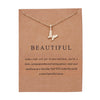Wholesale Paper Card Animal Necklace Series Pearl Balance Beam Hummingbird Necklace For Women Alloy Electroplated Ochain Clavicle Chain